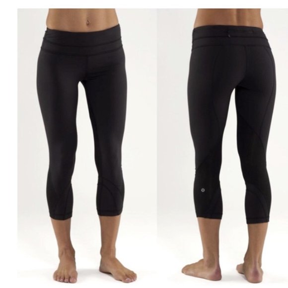 lululemon athletica Pants - Lululemon Run Inspire Crop II Black Leggings